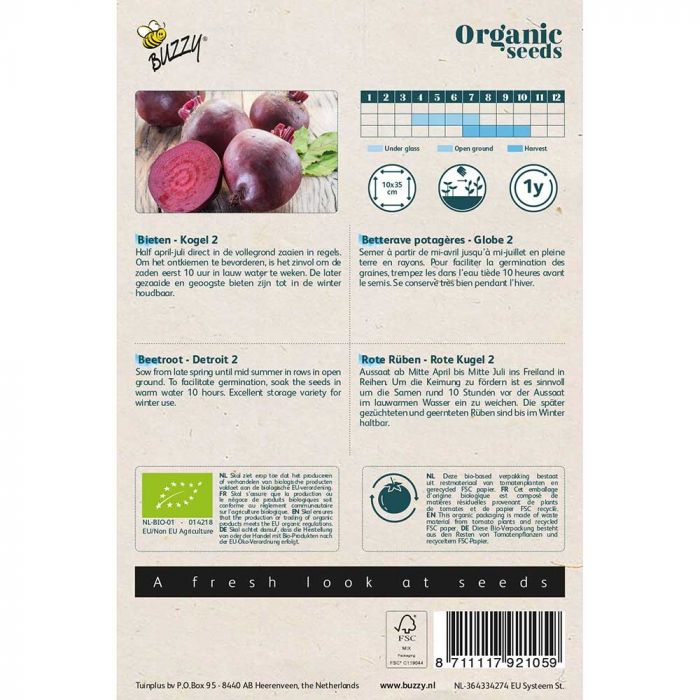 Buzzy® Organic Rote Rüben Detroit 2 (BIO)