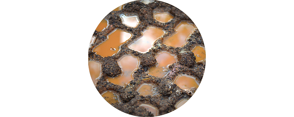 Eine Schlammpfütze.